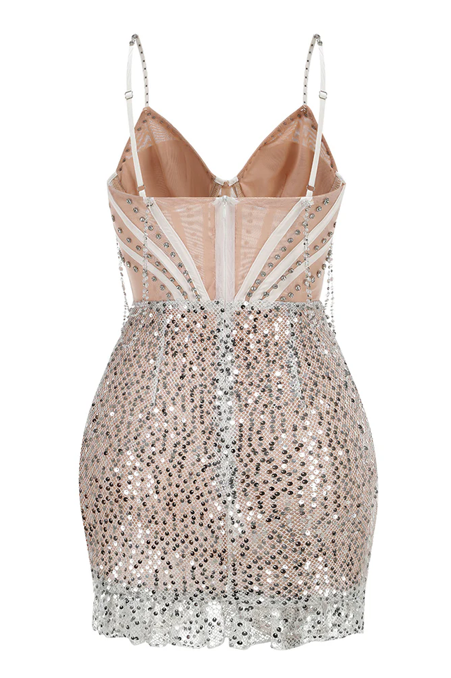 Slip Bustier Sequin Mini Dress