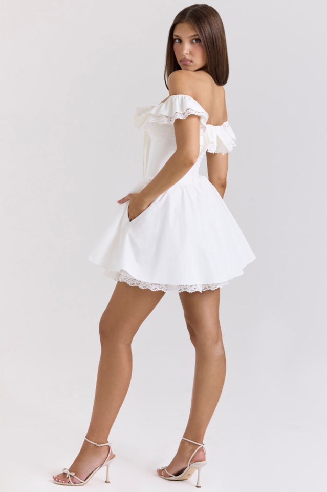 Jaide Cotton Off Shoulder Corset Dress