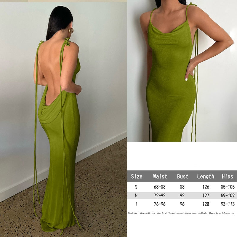 Suspender Y2K Backless Black Dress