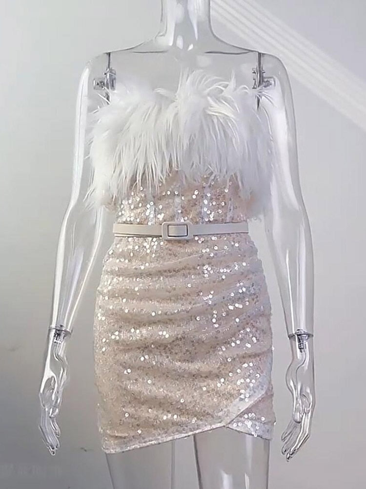 Sexy Luxury High Waist Short Dress