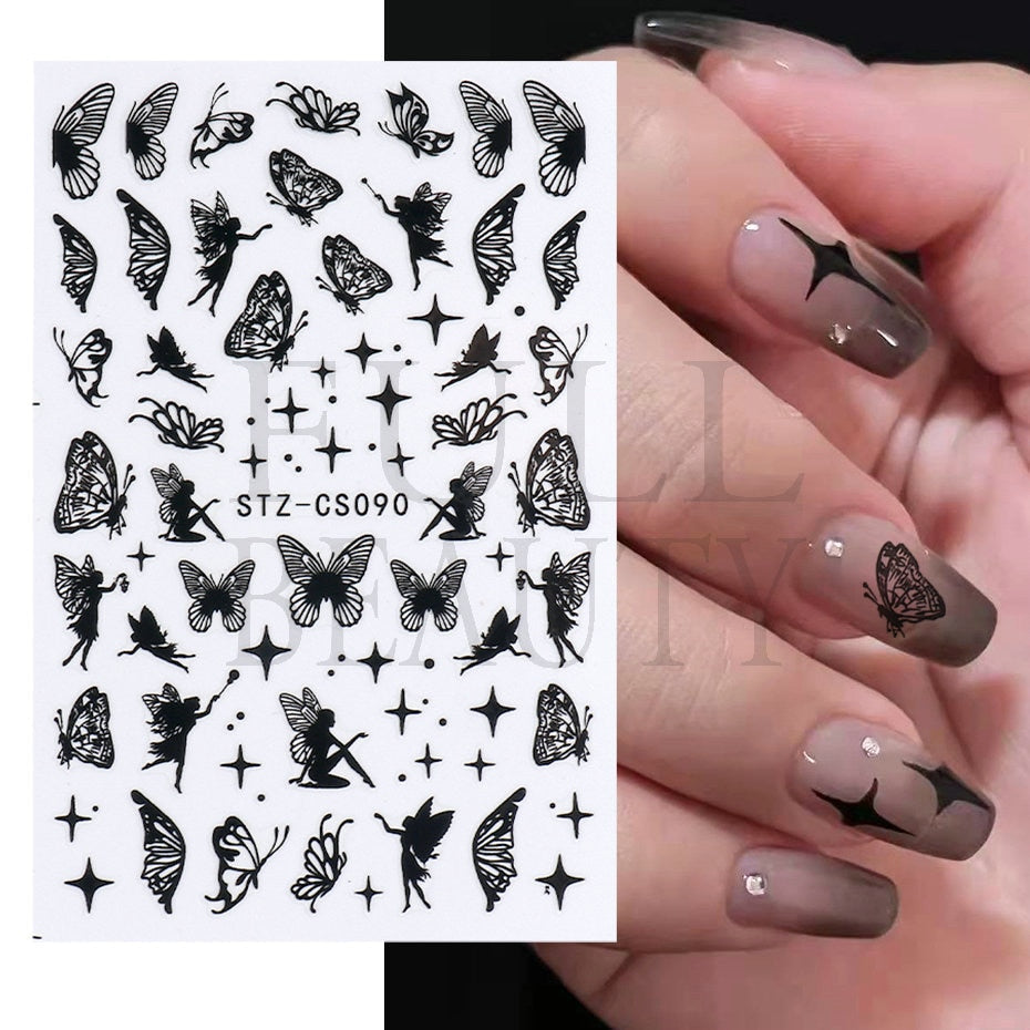 Silver Star Nail Stickers