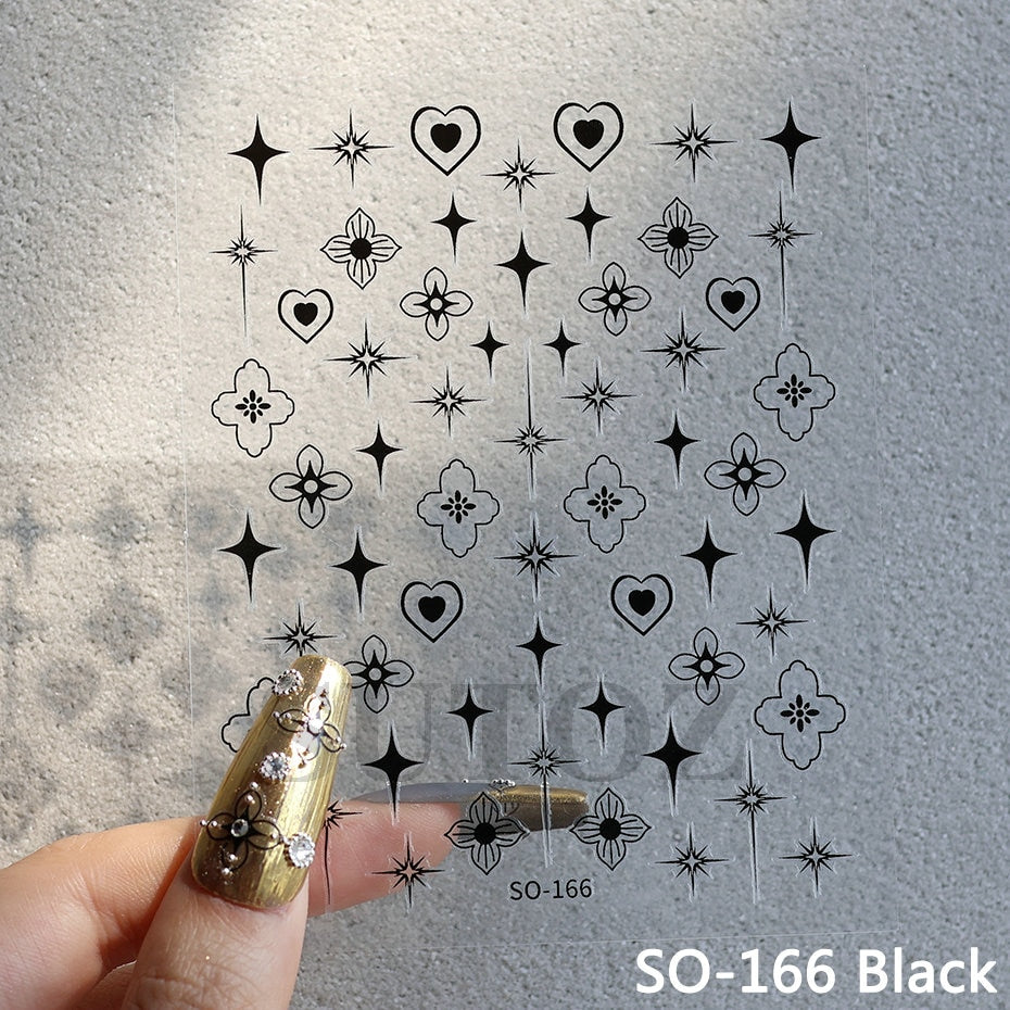 Silver Star Nail Stickers