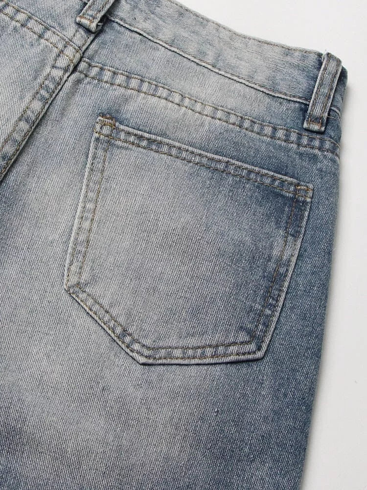 The Pastel High-Waisted Distressed Denim Pants