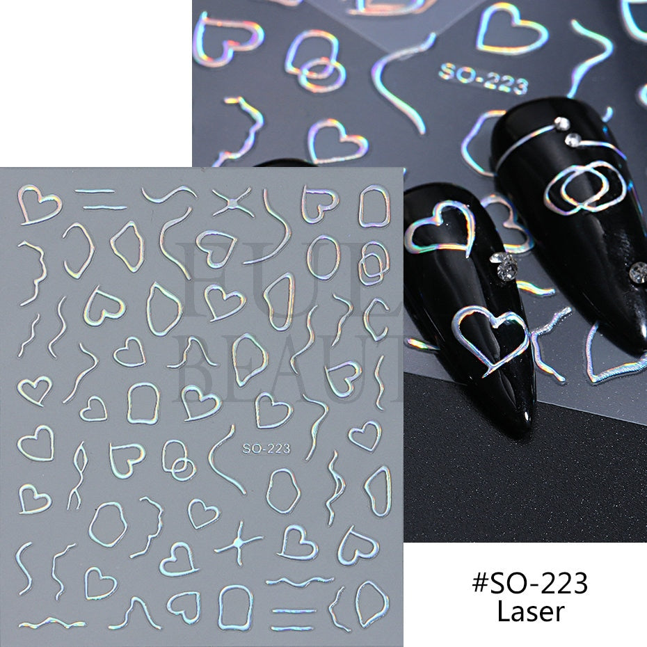 Silver Star Nail Stickers