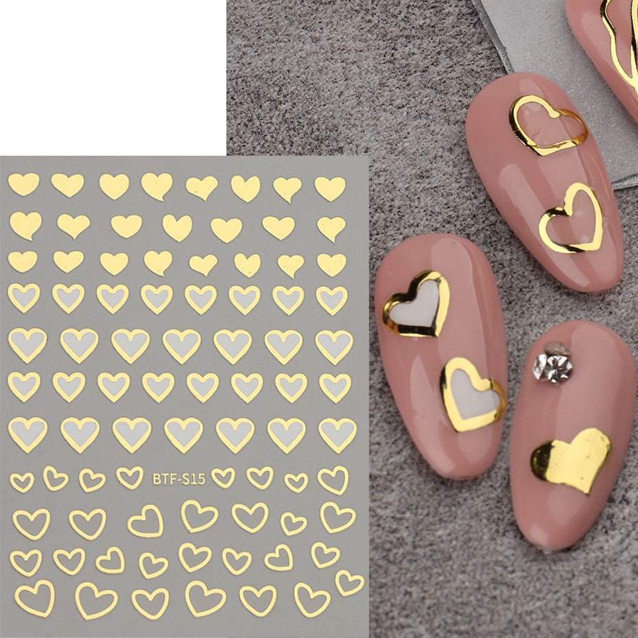 Silver Star Nail Stickers