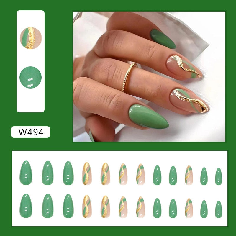 Simple French Wearable Fake Nails