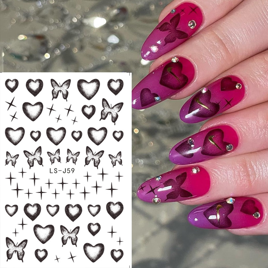 Silver Star Nail Stickers