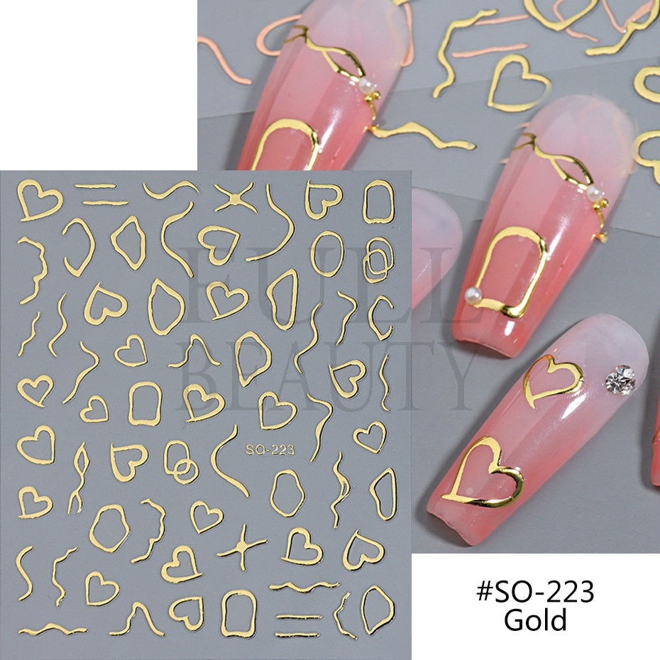 Silver Star Nail Stickers