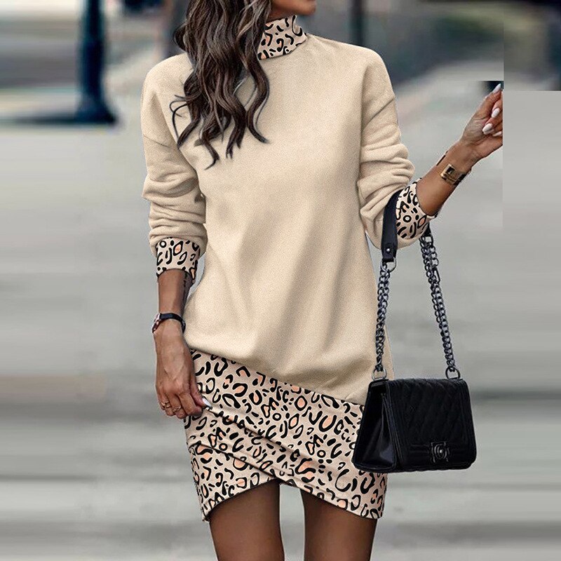 Spring Autumn Print Causal Dress