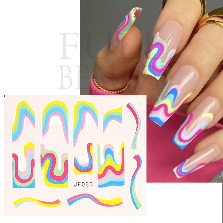 Silver Star Nail Stickers