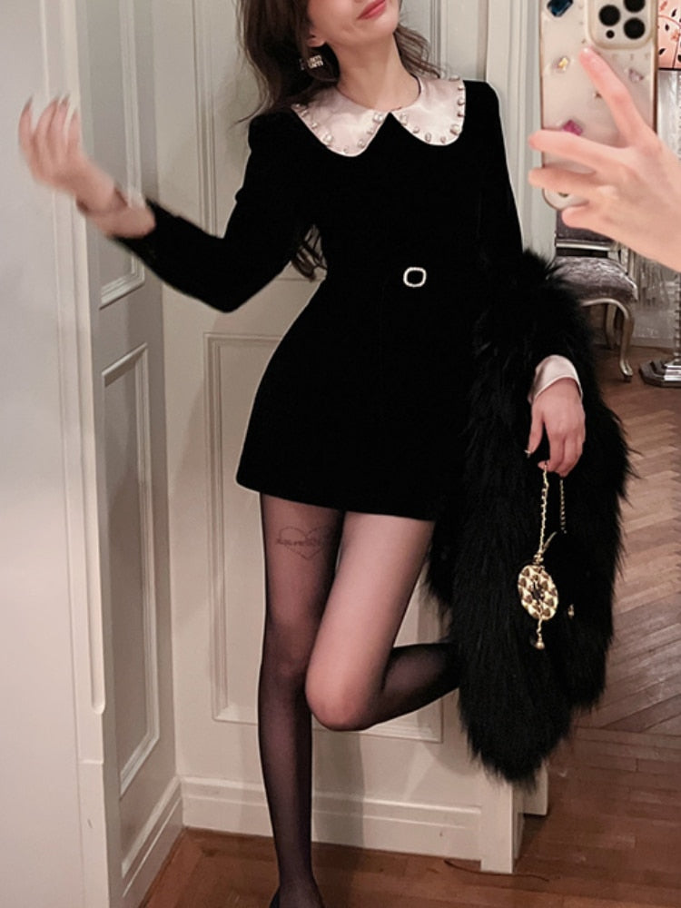 Casual Patchwork Sexy Party Mini Dress