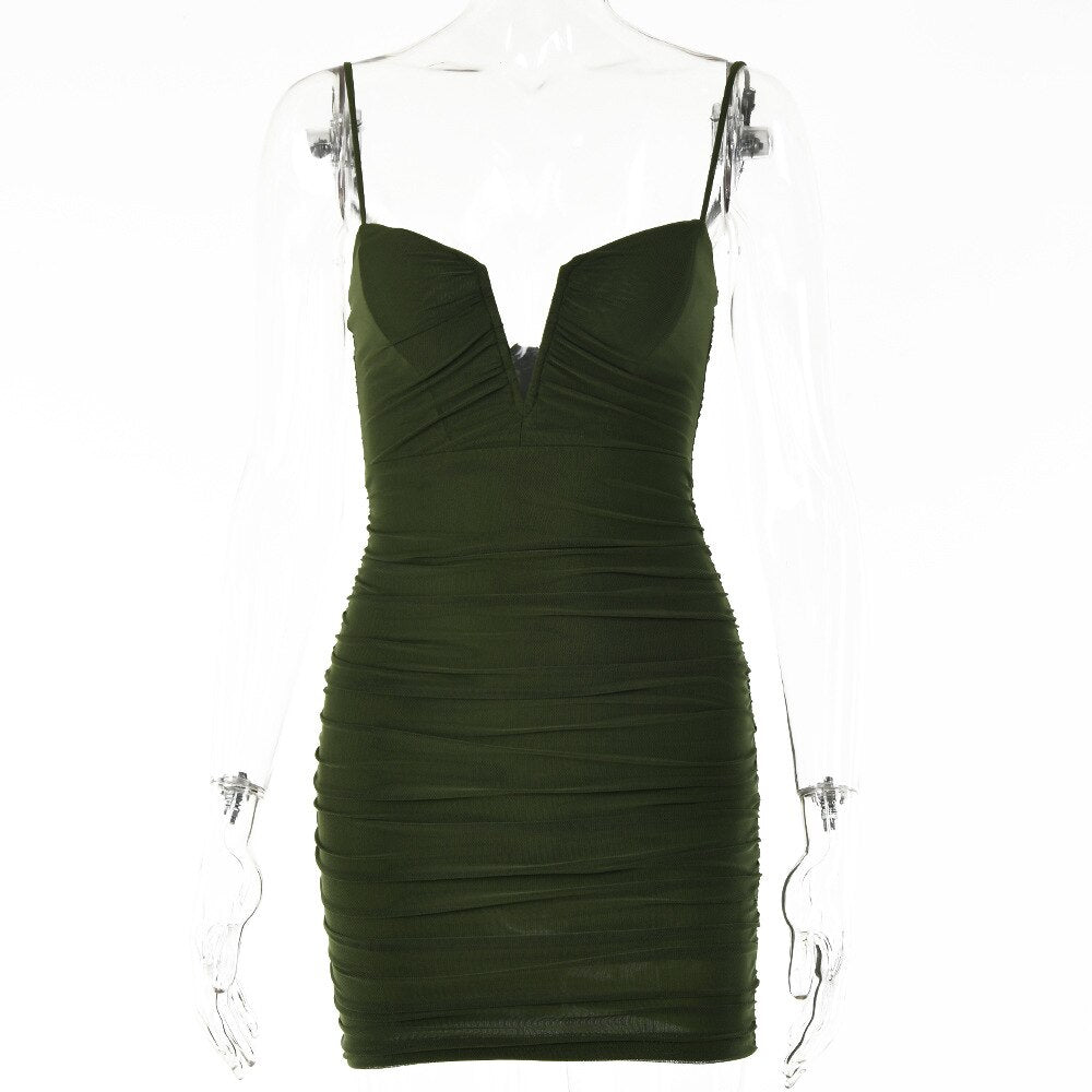 Spring Sexy Slim Elegant Clubwear Solid Sleeveless Backless Sheath Dress