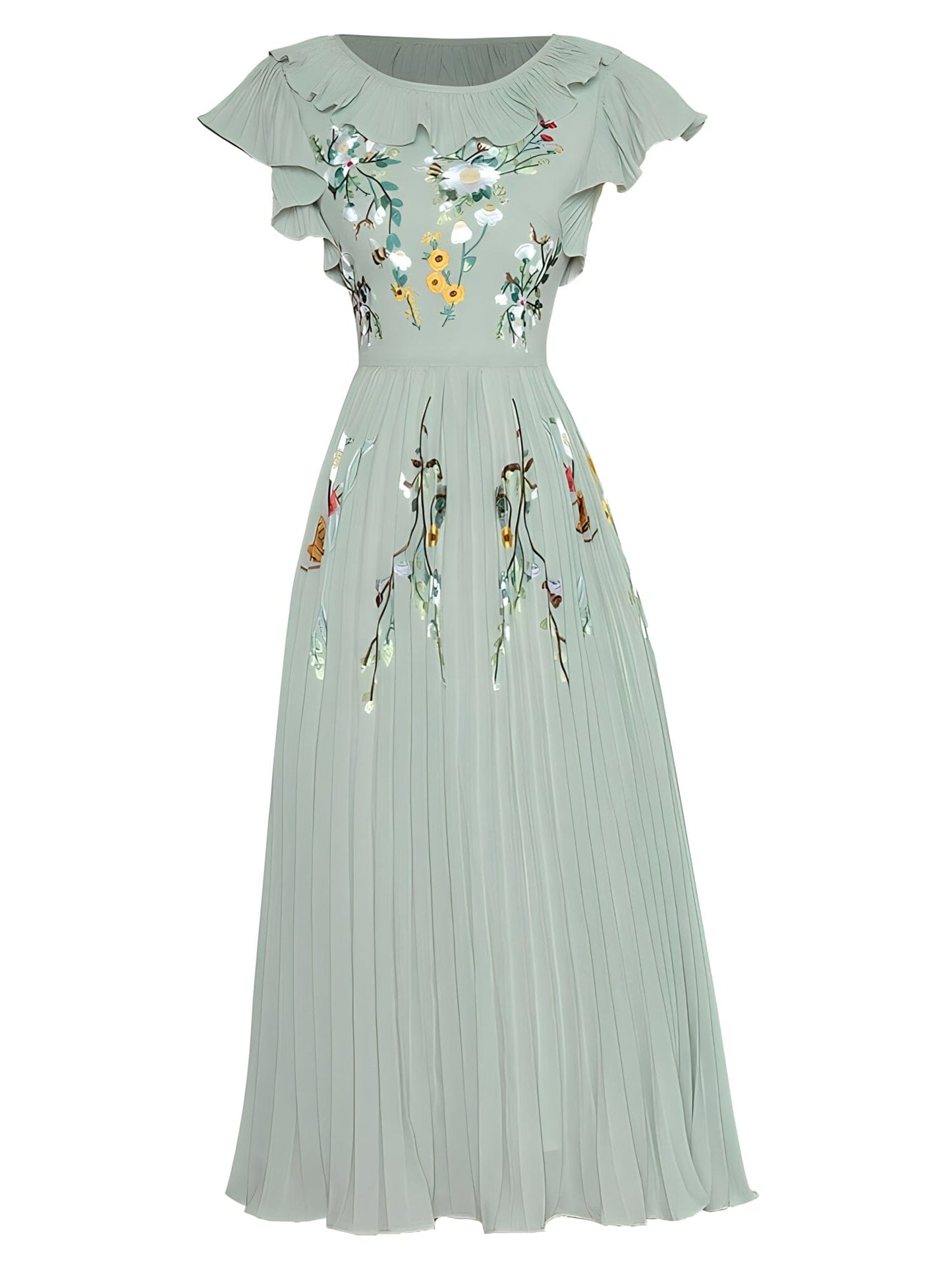 The Daffodil Short Sleeve Pleated Dress - Multiple Colors