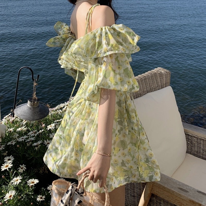 beach outfits floral fairy boho dresses