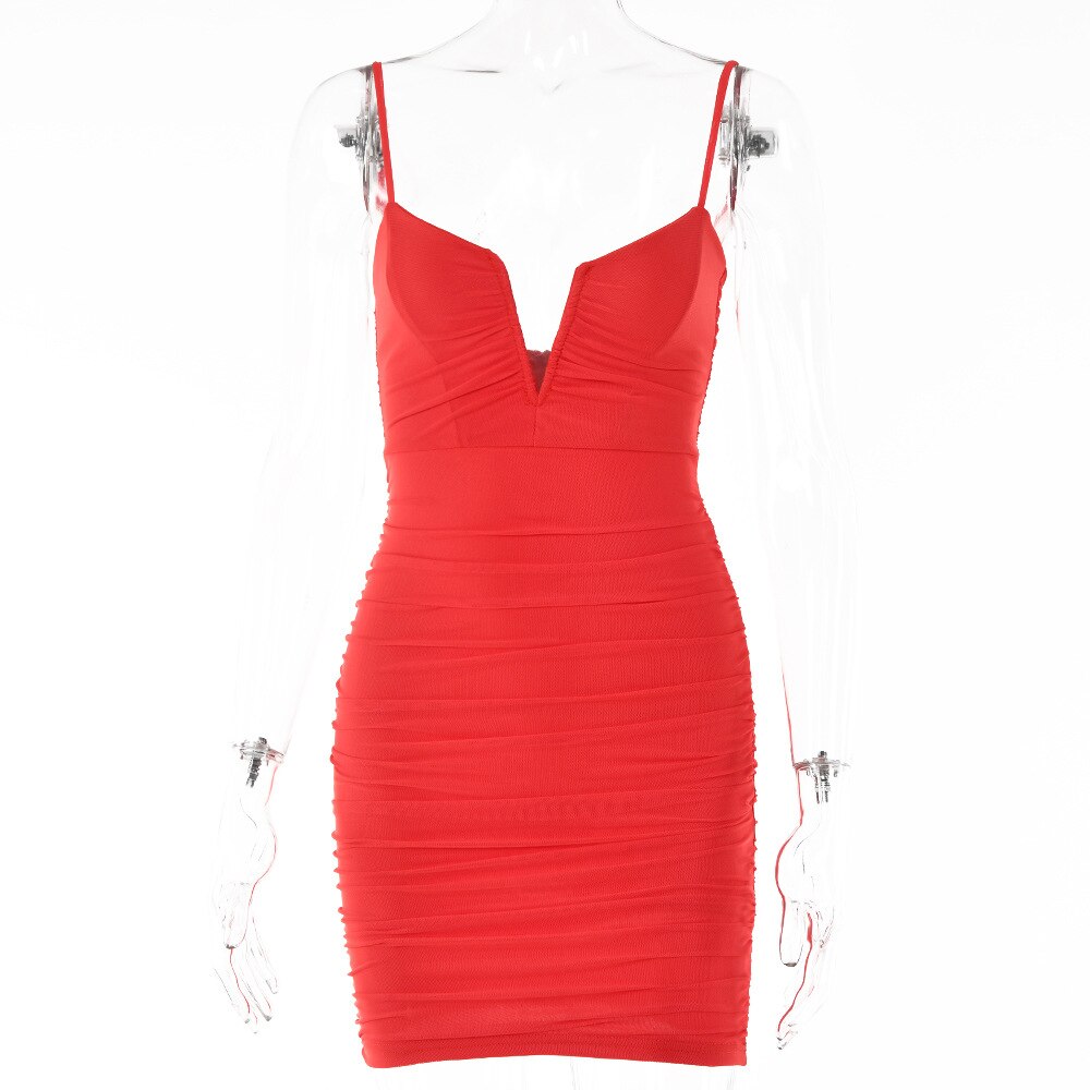 Spring Sexy Slim Elegant Clubwear Solid Sleeveless Backless Sheath Dress