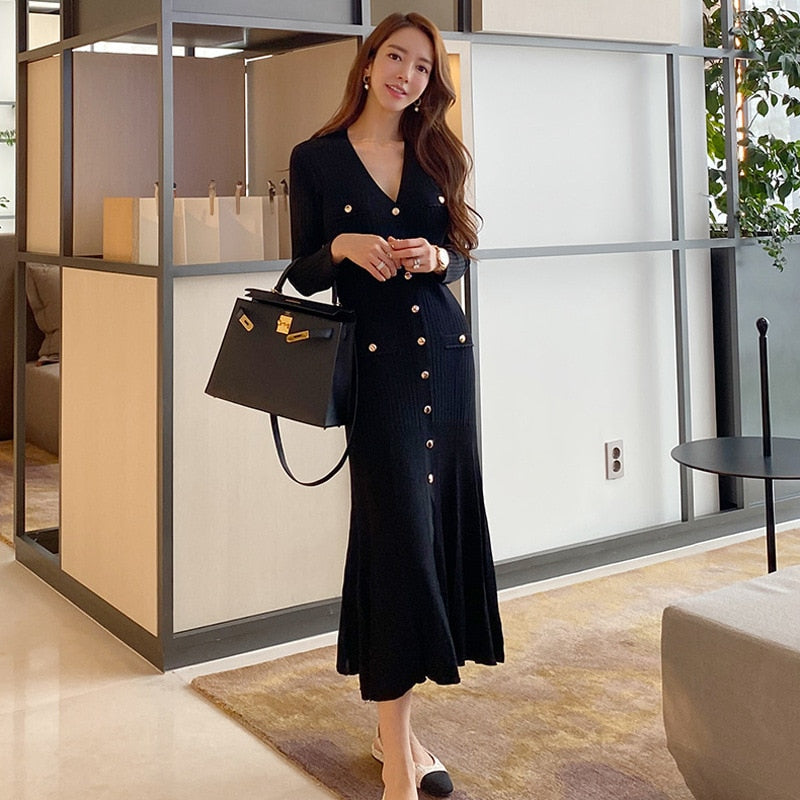 Vintage Korean Maxi Dress