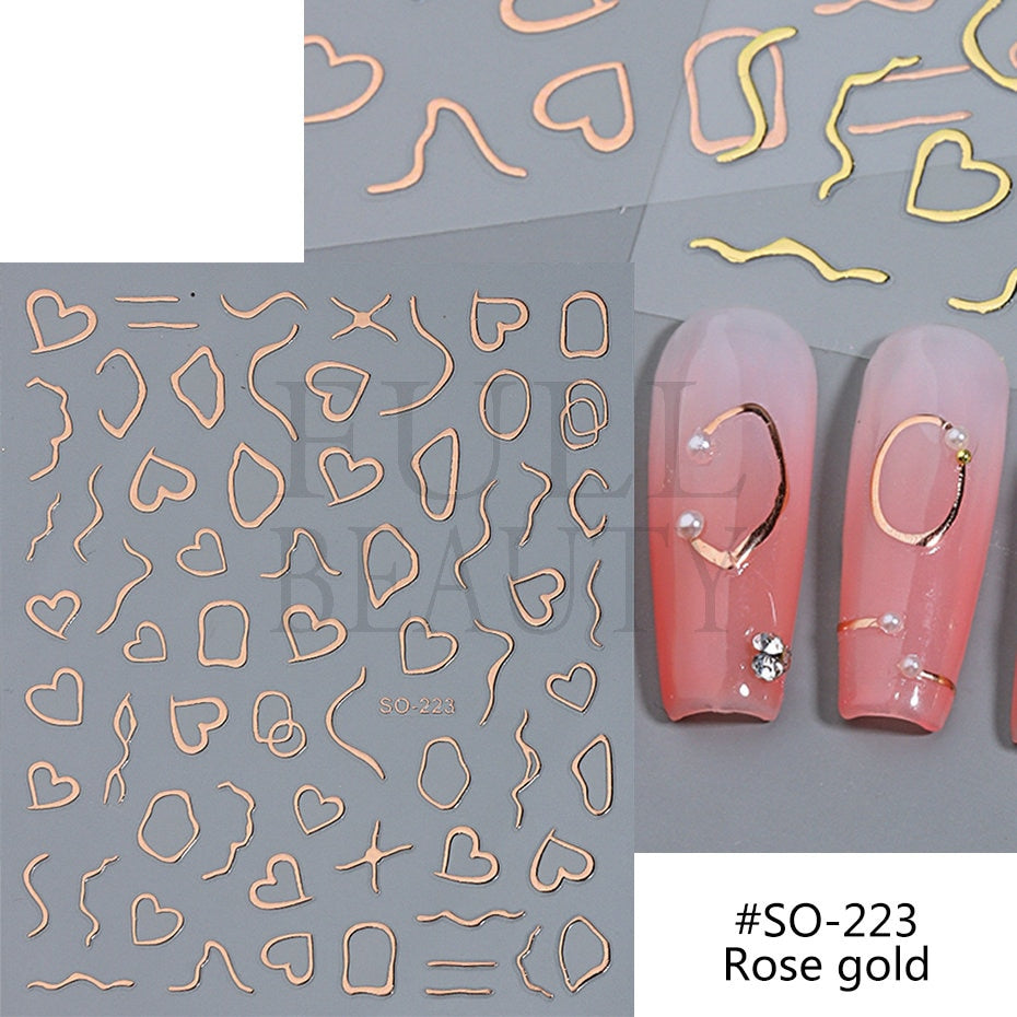 Silver Star Nail Stickers