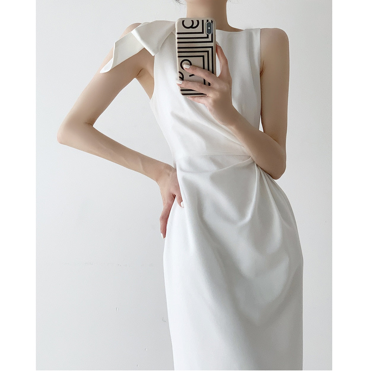 Summer Sleeveless White Female Dress