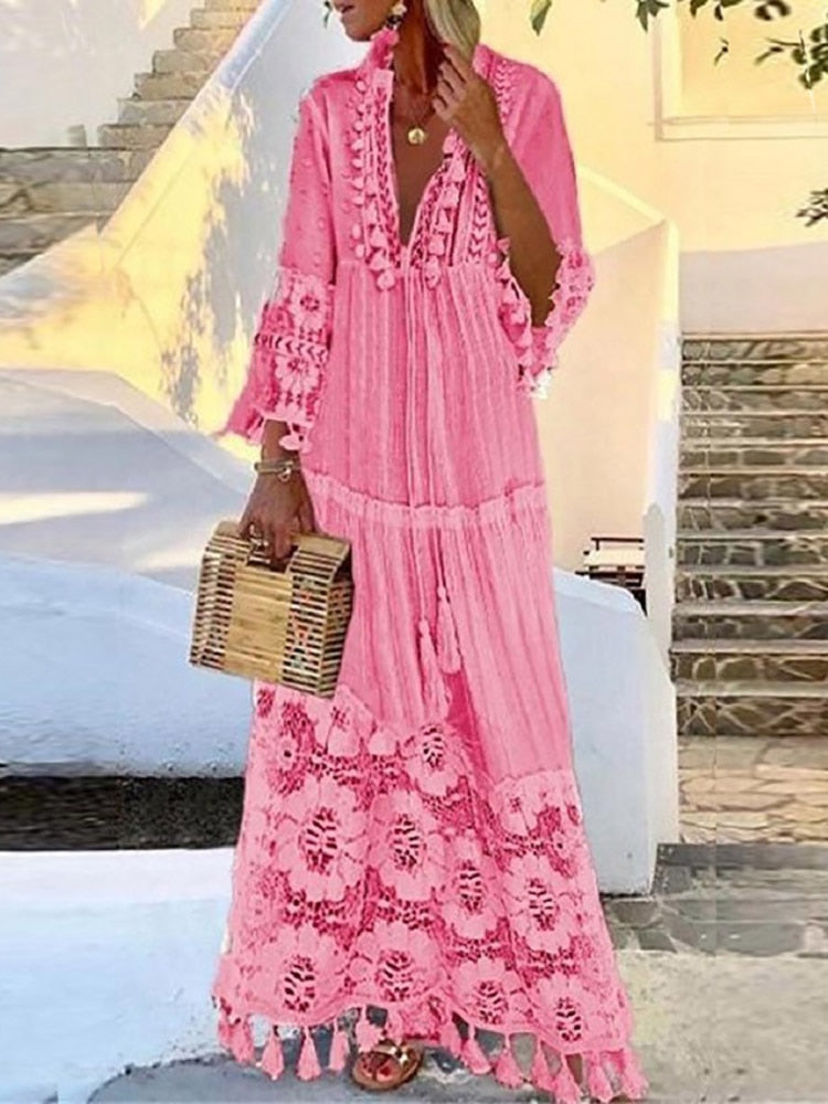 Female Casual Loose Long Party Dress