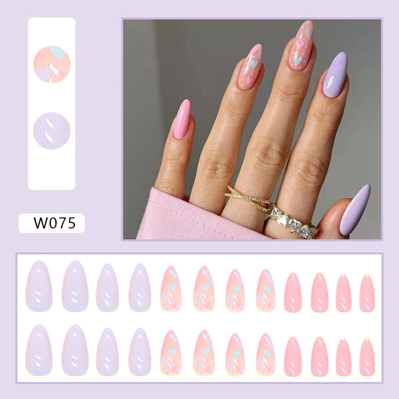 Simple French Wearable Fake Nails