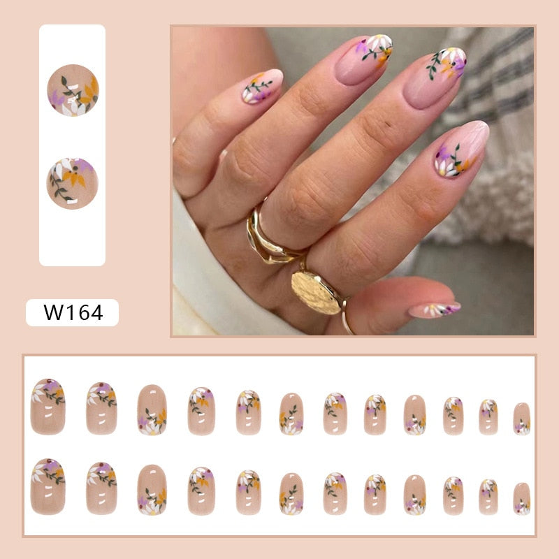 Simple French Wearable Fake Nails