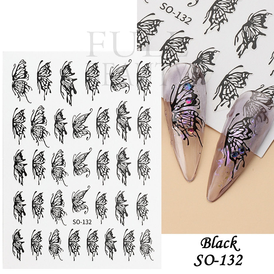 Silver Star Nail Stickers