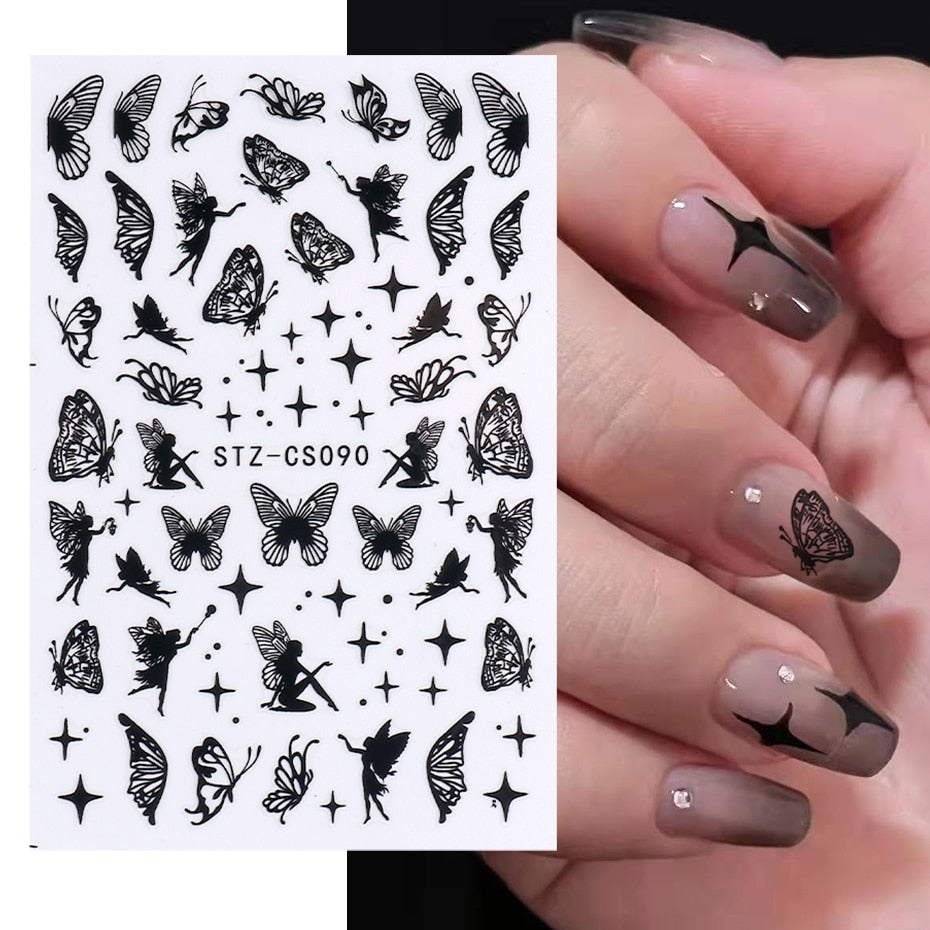 Silver Star Nail Stickers