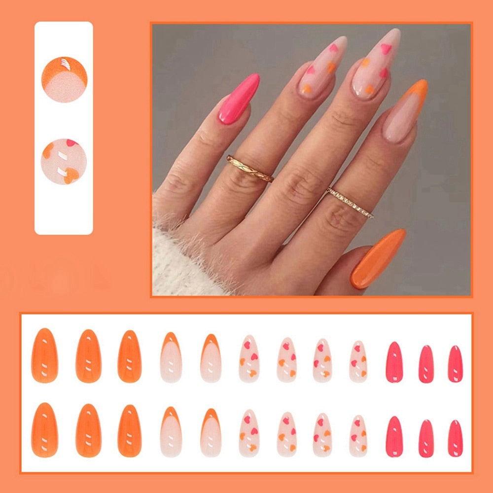 Simple French Wearable Fake Nails
