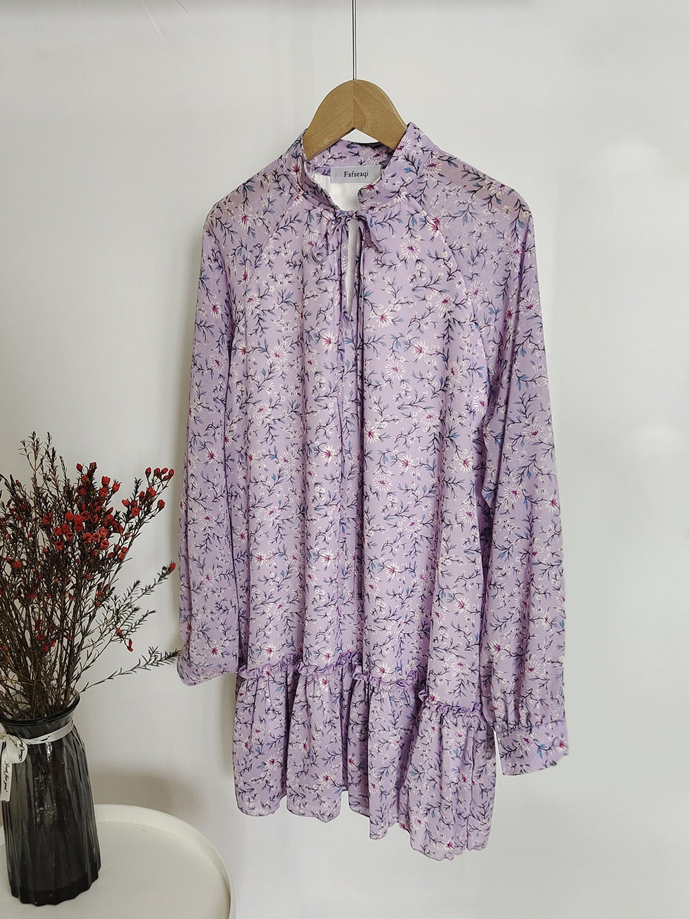 Summer Floral Print Chiffon Holiday Dress