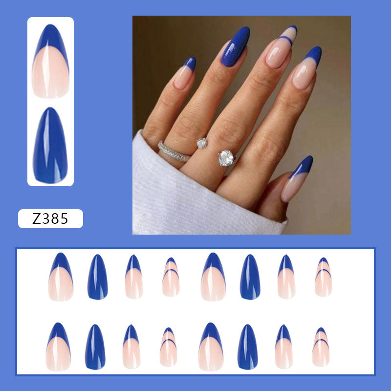 Simple French Wearable Fake Nails