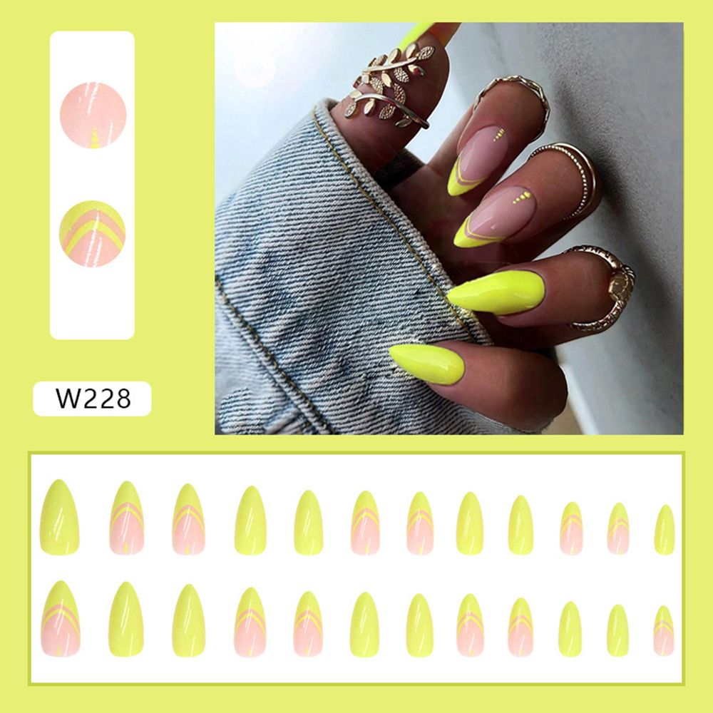 Simple French Wearable Fake Nails
