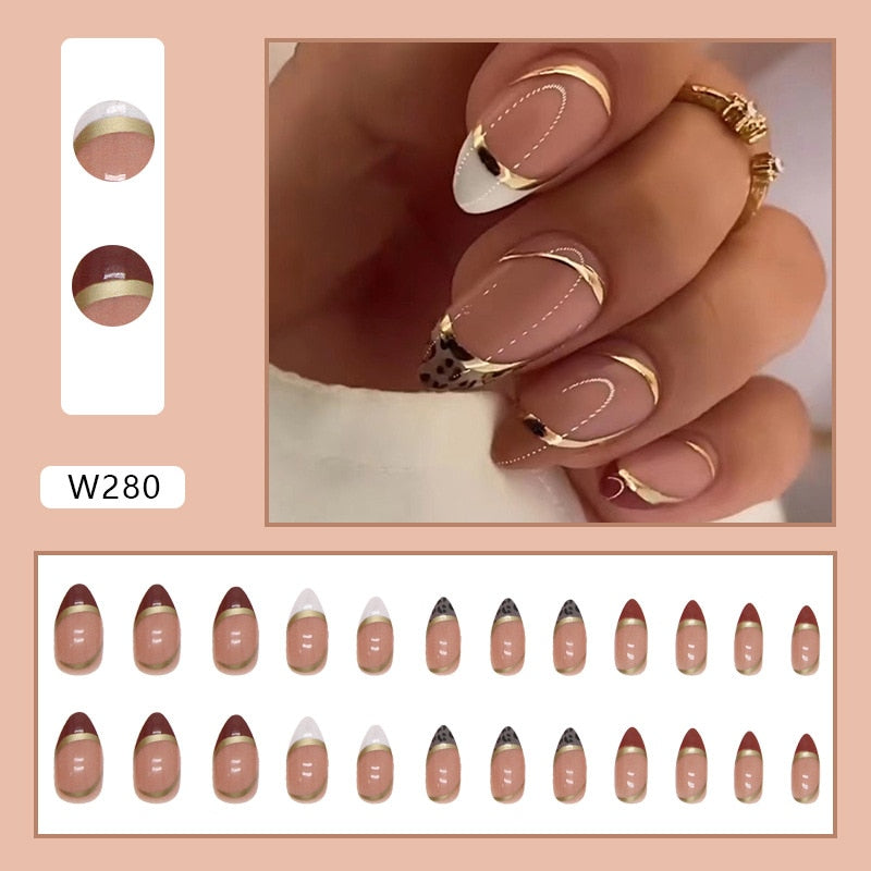 Simple French Wearable Fake Nails