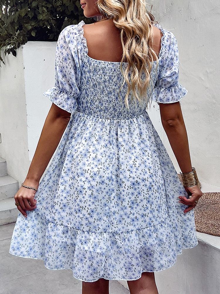 Summer Chiffon Midi Dress