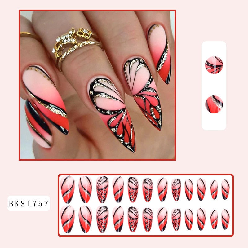 Simple French Wearable Fake Nails