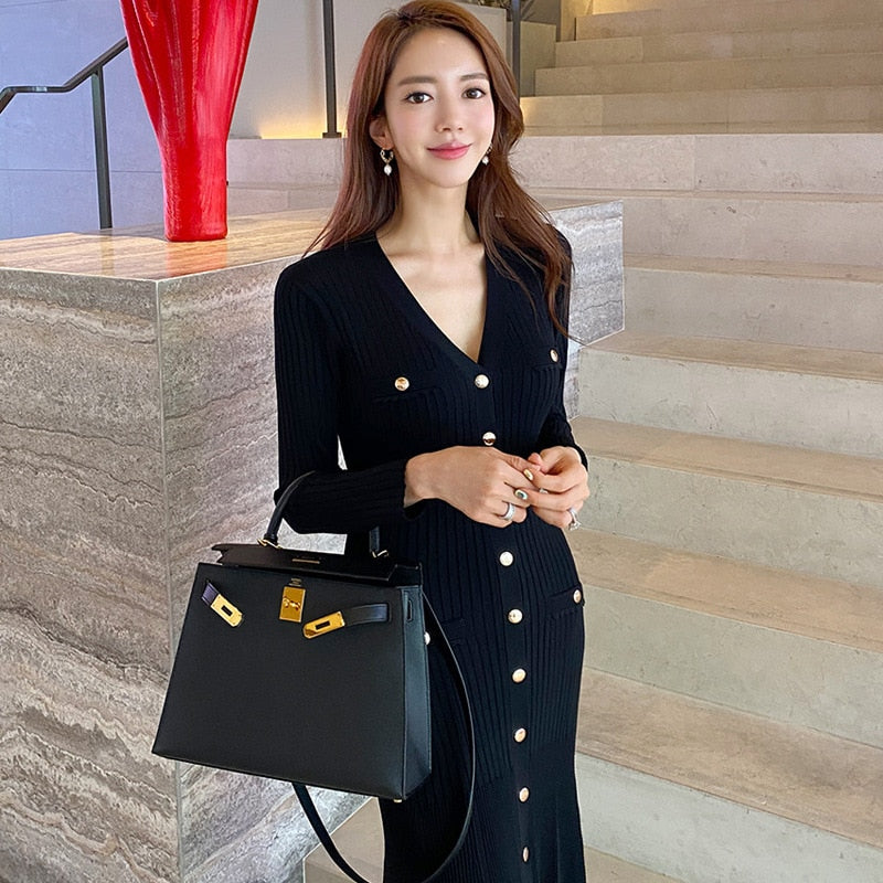 Vintage Korean Maxi Dress