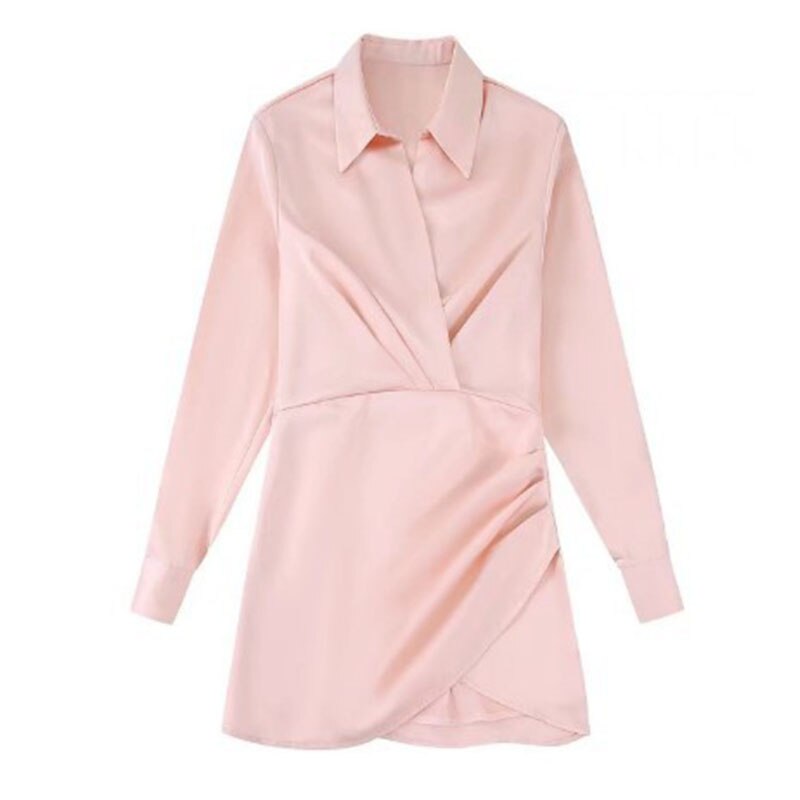 Gathered Pullovers Slim Elegant Female Dress