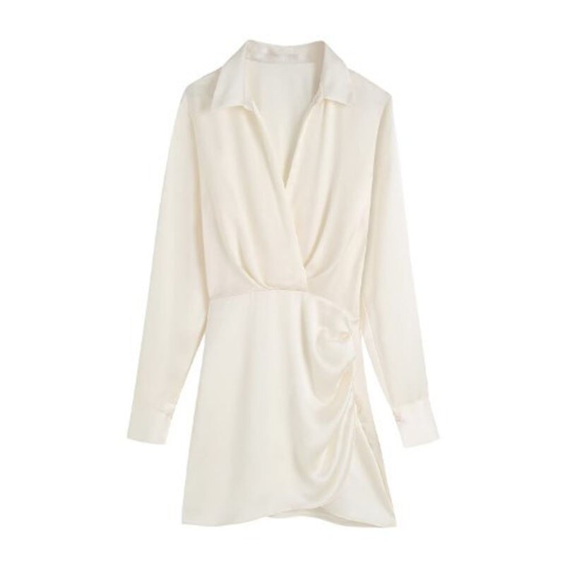 Gathered Pullovers Slim Elegant Female Dress