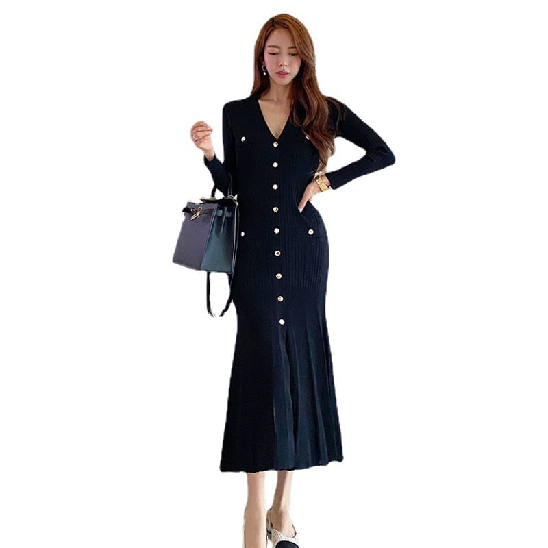 Vintage Korean Maxi Dress