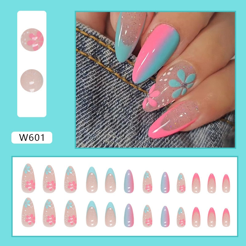 Simple French Wearable Fake Nails