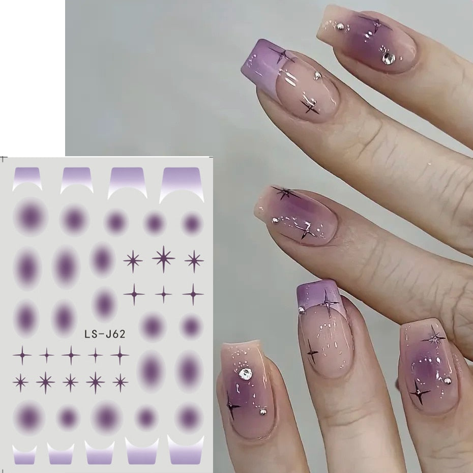 Silver Star Nail Stickers