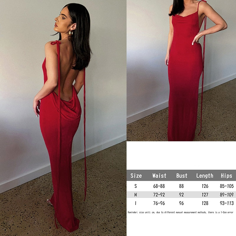 Suspender Y2K Backless Black Dress