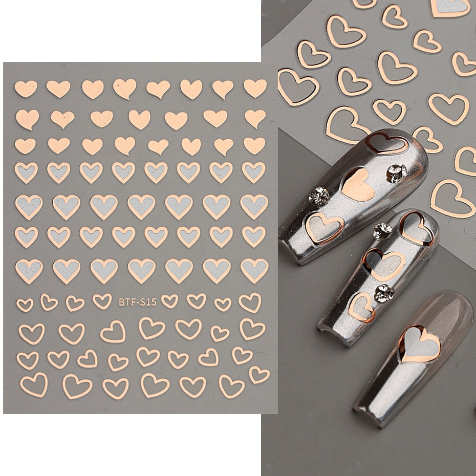 Silver Star Nail Stickers