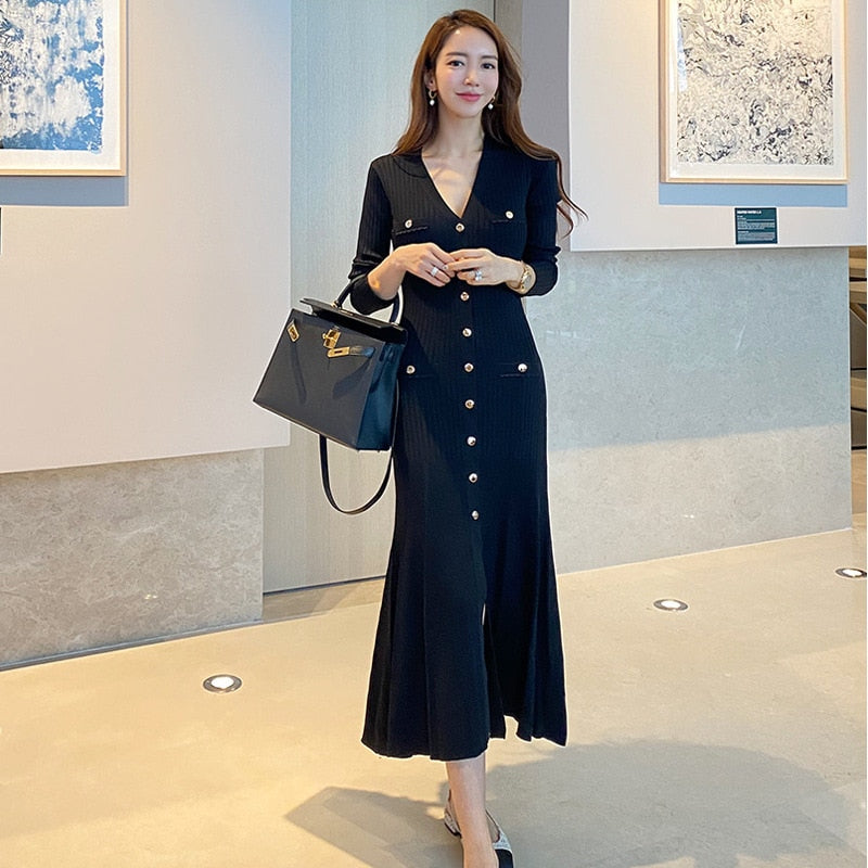 Vintage Korean Maxi Dress