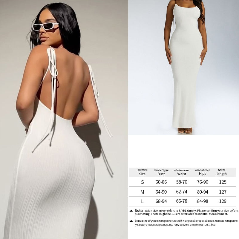 Suspender Y2K Backless Black Dress