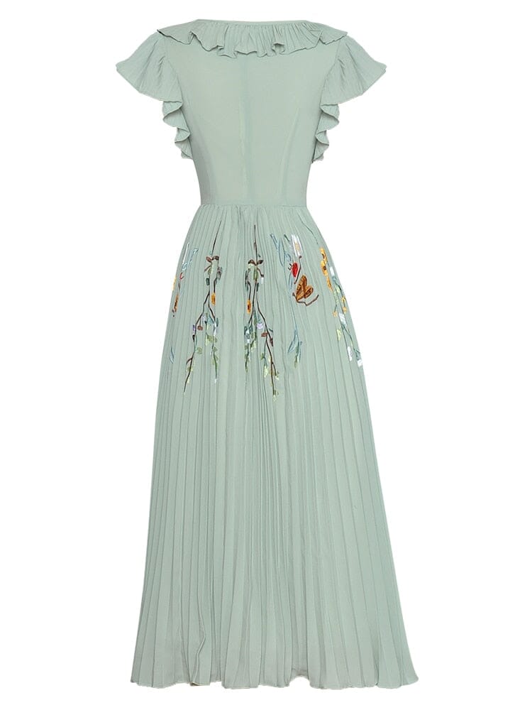 The Daffodil Short Sleeve Pleated Dress - Multiple Colors
