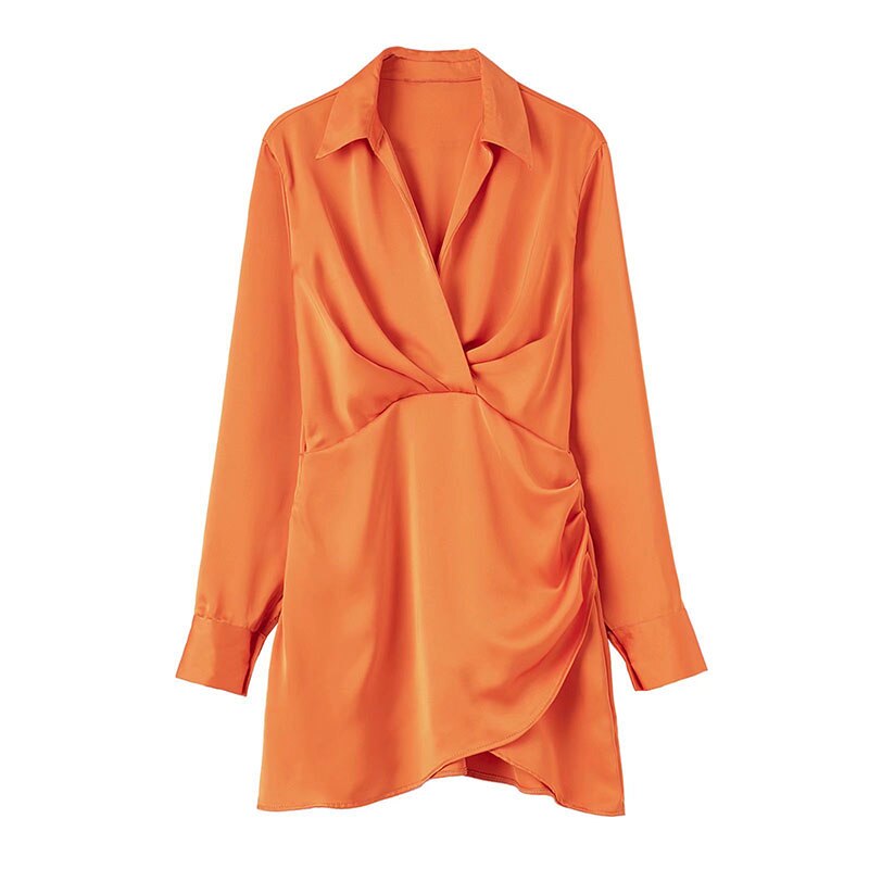 Gathered Pullovers Slim Elegant Female Dress