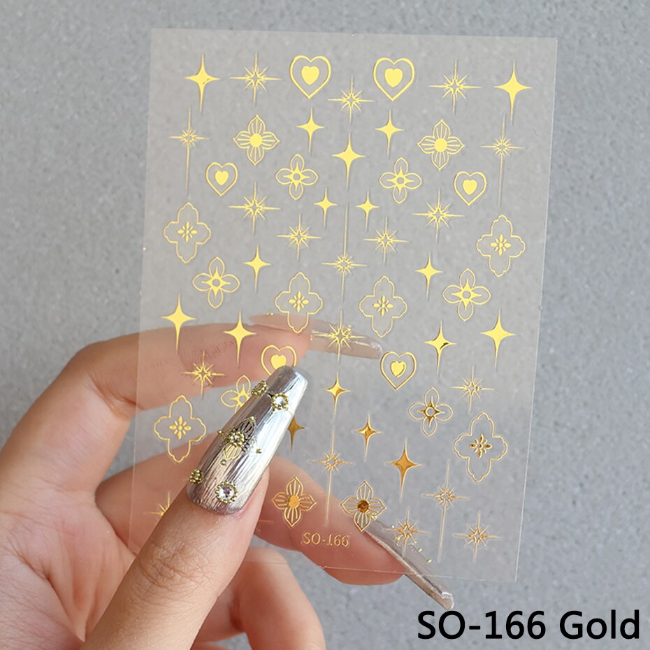 Silver Star Nail Stickers