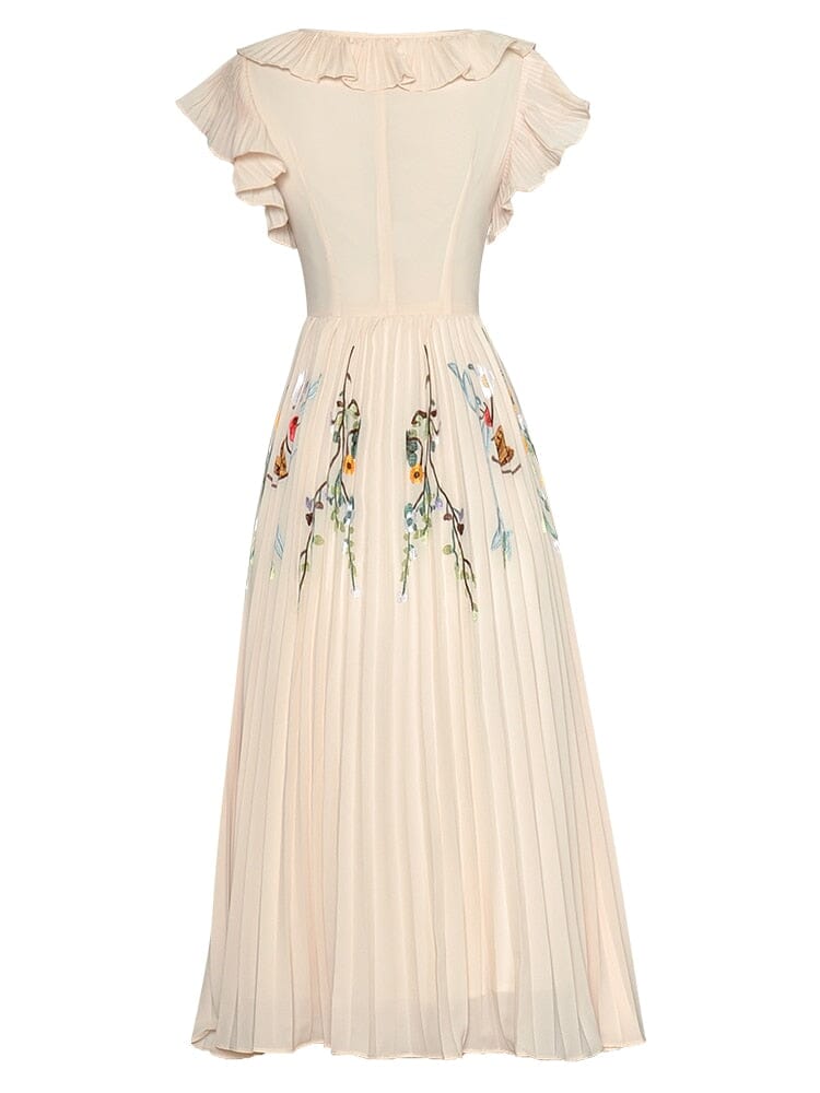 The Daffodil Short Sleeve Pleated Dress - Multiple Colors