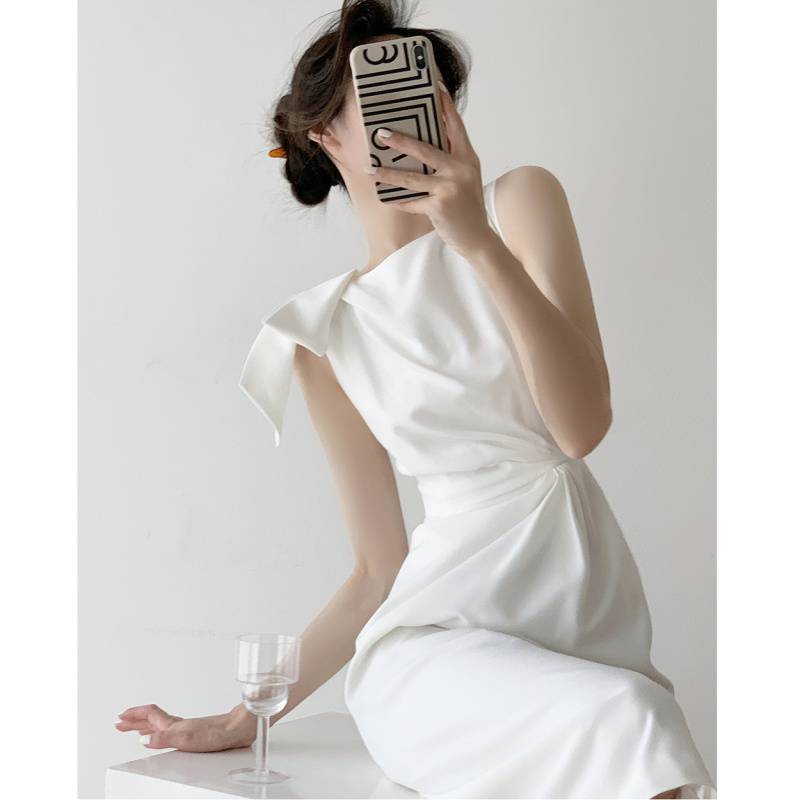 Summer Sleeveless White Female Dress