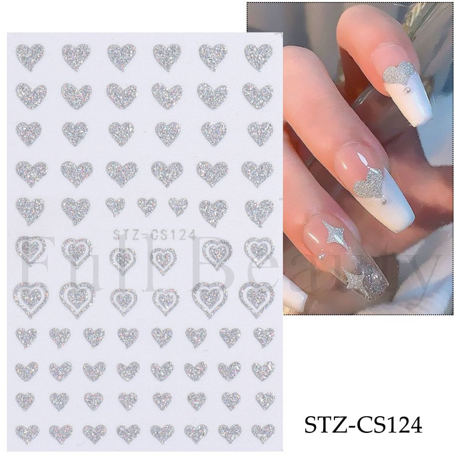 Silver Star Nail Stickers
